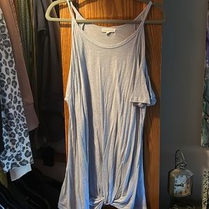 Purple Cut out sleeve blouse